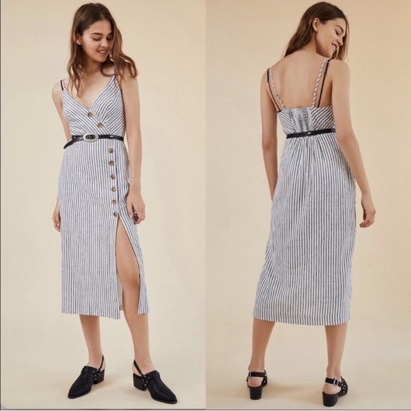 Urban Outfitters midi dress with asymmetrical buttons - Picture 2 of 9